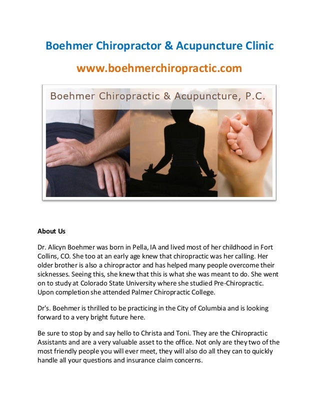 Chiropractor Columbia MO | Boehmer Chiropractic & Acupuncture, P.C.