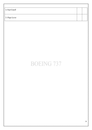 8
4. Fuel Cutoff
5. Flaps Lever