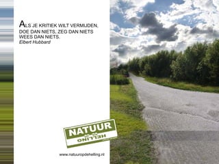 Boekje branding de Oeverlanden