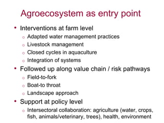 Addressing water-related health risks in agroecosystems