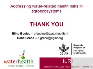 Addressing water-related health risks in agroecosystems