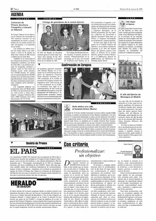 2/ Tierra
AGENDA
CULTURA
nº
000
Concursos de
Pintura, Escultura,
Fotografía y Literario
en Valencia
Entrega de galardones ...
