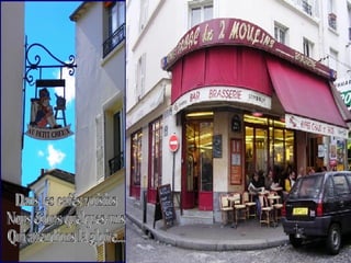 Dans les cafés voisins  Nous étions quelques-uns  Qui attendions la gloire... 