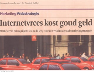 Fd artikel




                          interactive marketing communications


Tuesday, November 6, 12
 