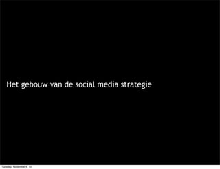 Het gebouw van de social media strategie




Tuesday, November 6, 12
 