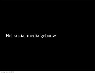 Het social media gebouw




Tuesday, November 6, 12
 