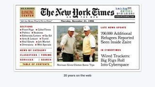 20 years on the web
 