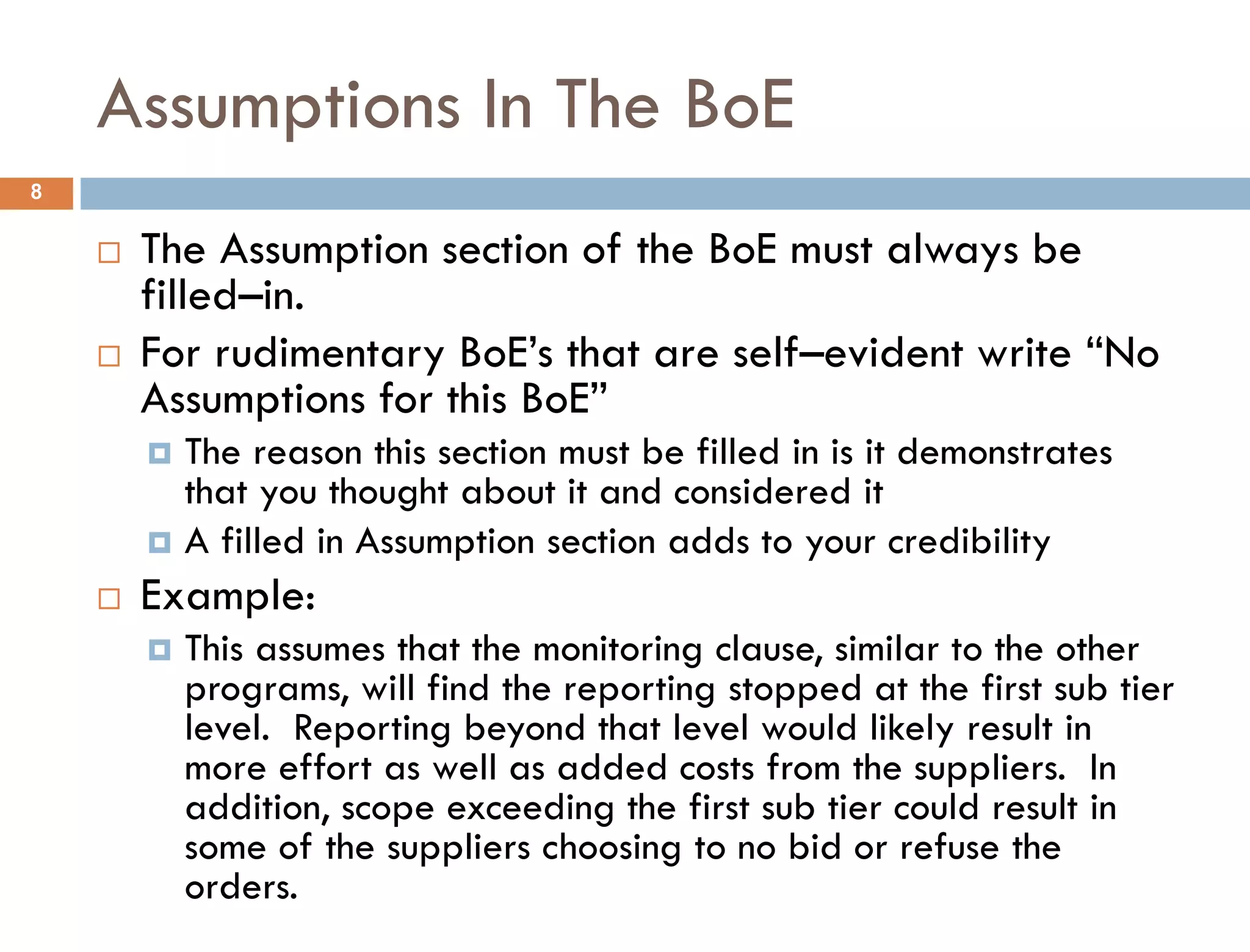 Basis of Estimate Processes | PPT