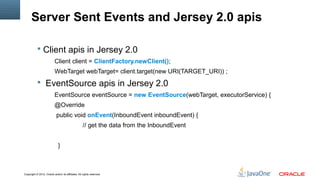 Server Sent Events, Async Servlet, Web Sockets and JSON; born to work ...