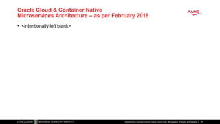 Oracle Micro Service Implementing Microservices on Oracle Cloud: Open, Manageable, Polyglot ...