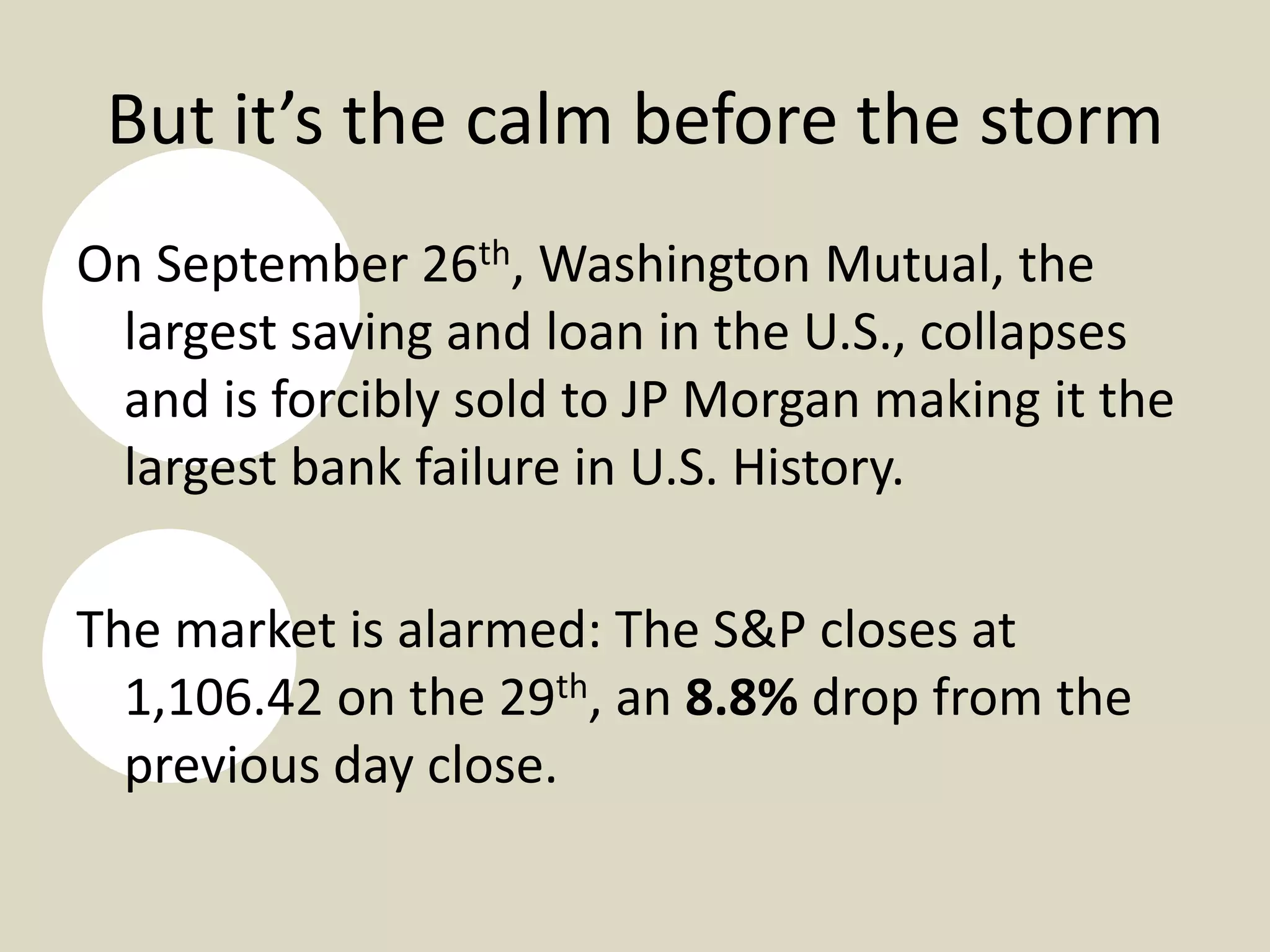 Deal CompletionDeal completed on Monday, September 15th, 2008.Deal washastilyfinished in 2 days, whichcouldbe the cause of the manyoversights.Bank of Americawasthreatened to have management fired by the federalgovernment if theydid not complete the deal.