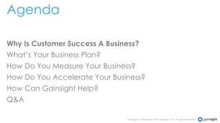 Gainsight Confidential. 2014 Gainsight, Inc. All rights reserved.
Agenda
Why Is Customer Success A Business?
What’s Your B...