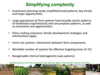 A Farming Systems Approach to Support Planning and Investment in ...