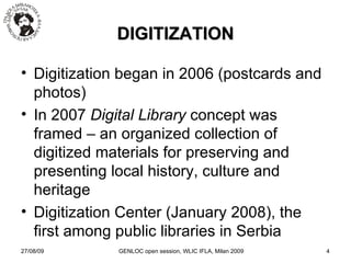 Developing services for local history research through a digitization ...