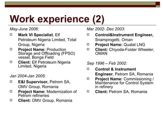 Bogdan Mircea Tomescu Presentation