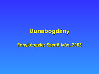 Dunabogdány Fényképezte: Szedő Iván, 2008 