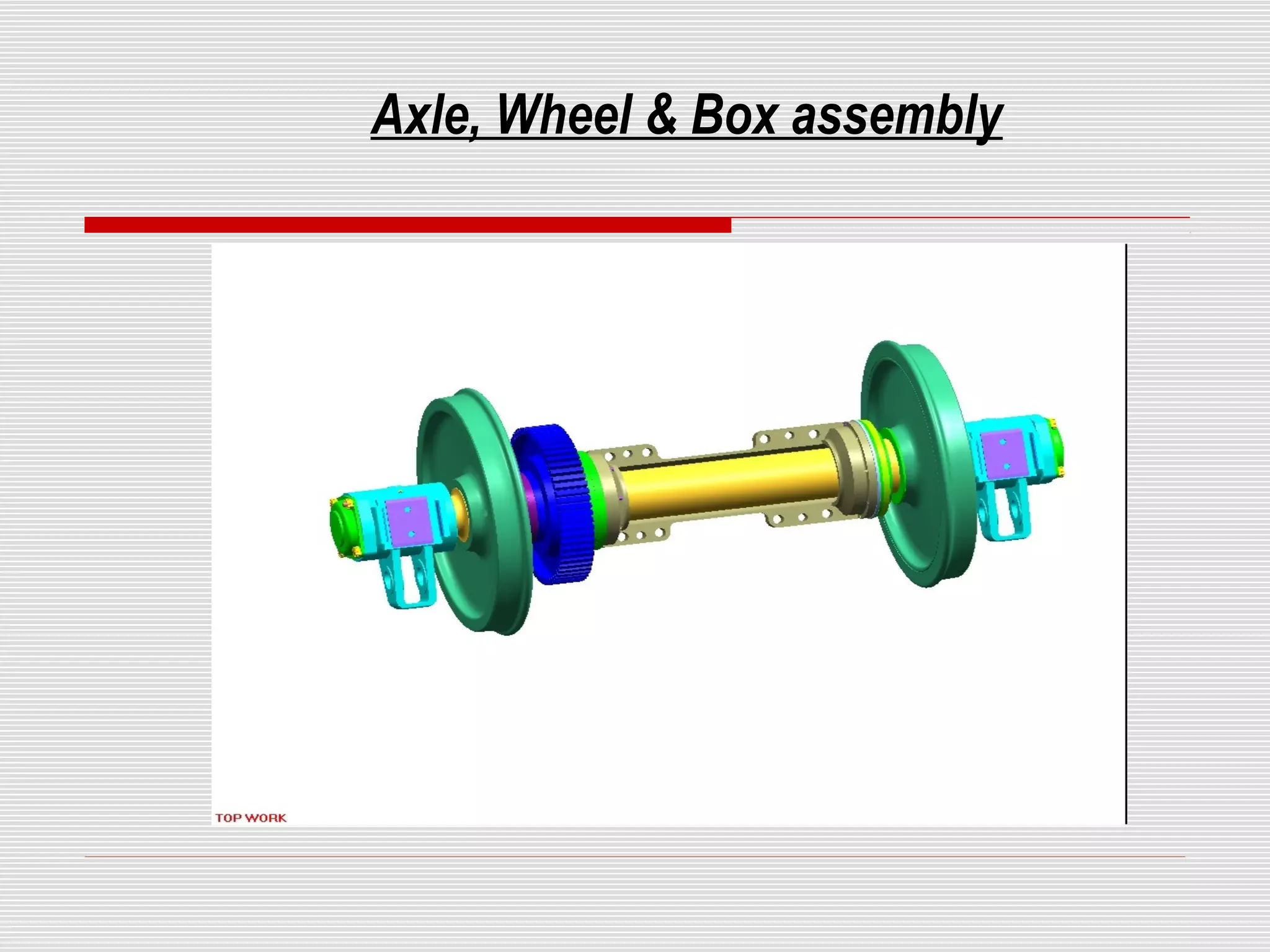 Axle, Wheel & Box assembly 
 