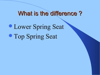What is the difference ?What is the difference ?
Lower Spring Seat
Top Spring Seat
 