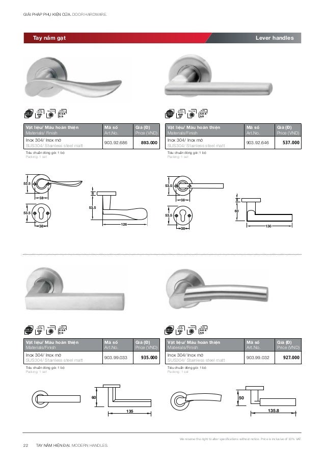 Catalogue Hafele Phụ Kiện Cửa Hafele 2017