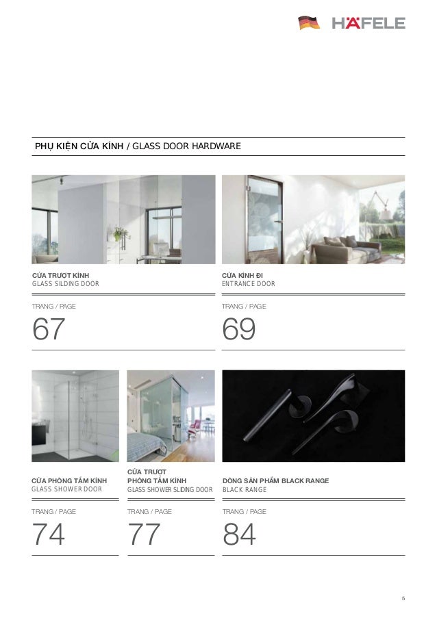 Catalogue Hafele Phụ Kiện Cửa 2017 Hardware Door Accessories 5 Glass Shower