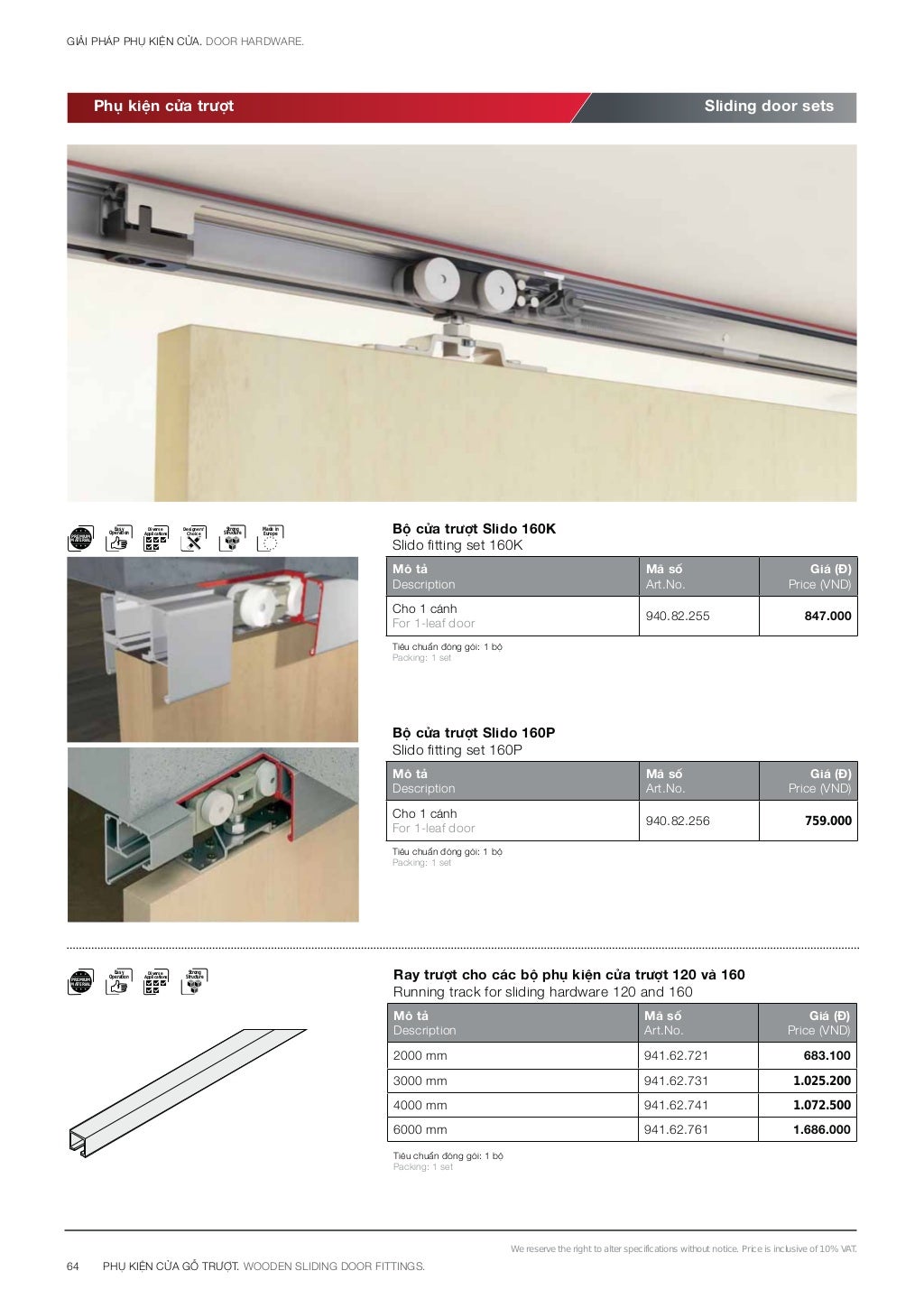 Catalogue Hafele Phụ Kiện Cửa Hafele 2017