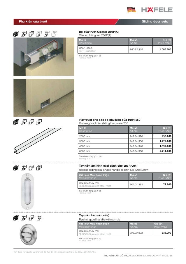 Catalogue Hafele Phụ Kiện Cửa Hafele 2017