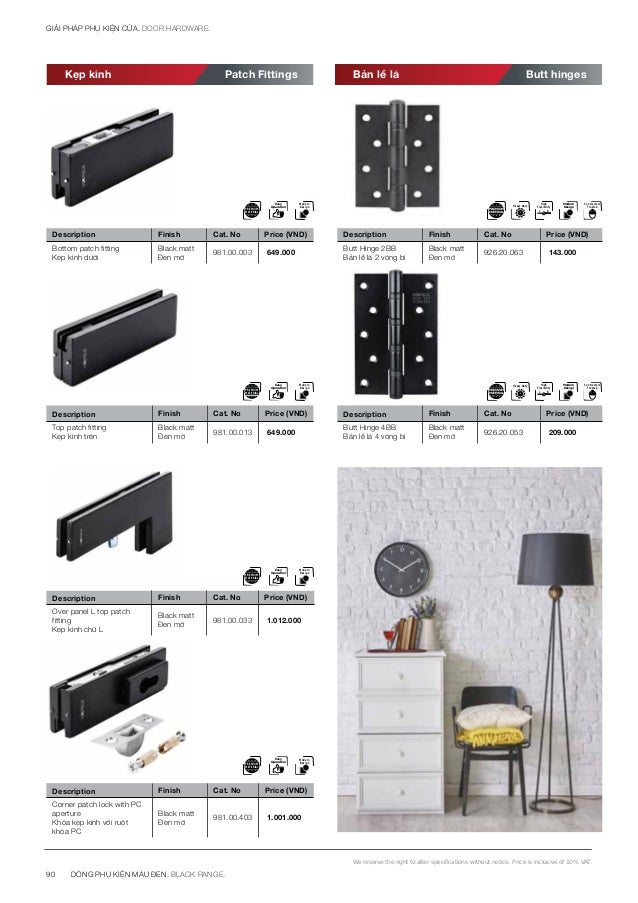 Catalogue Hafele Phụ Kiện Cửa Hafele 2017