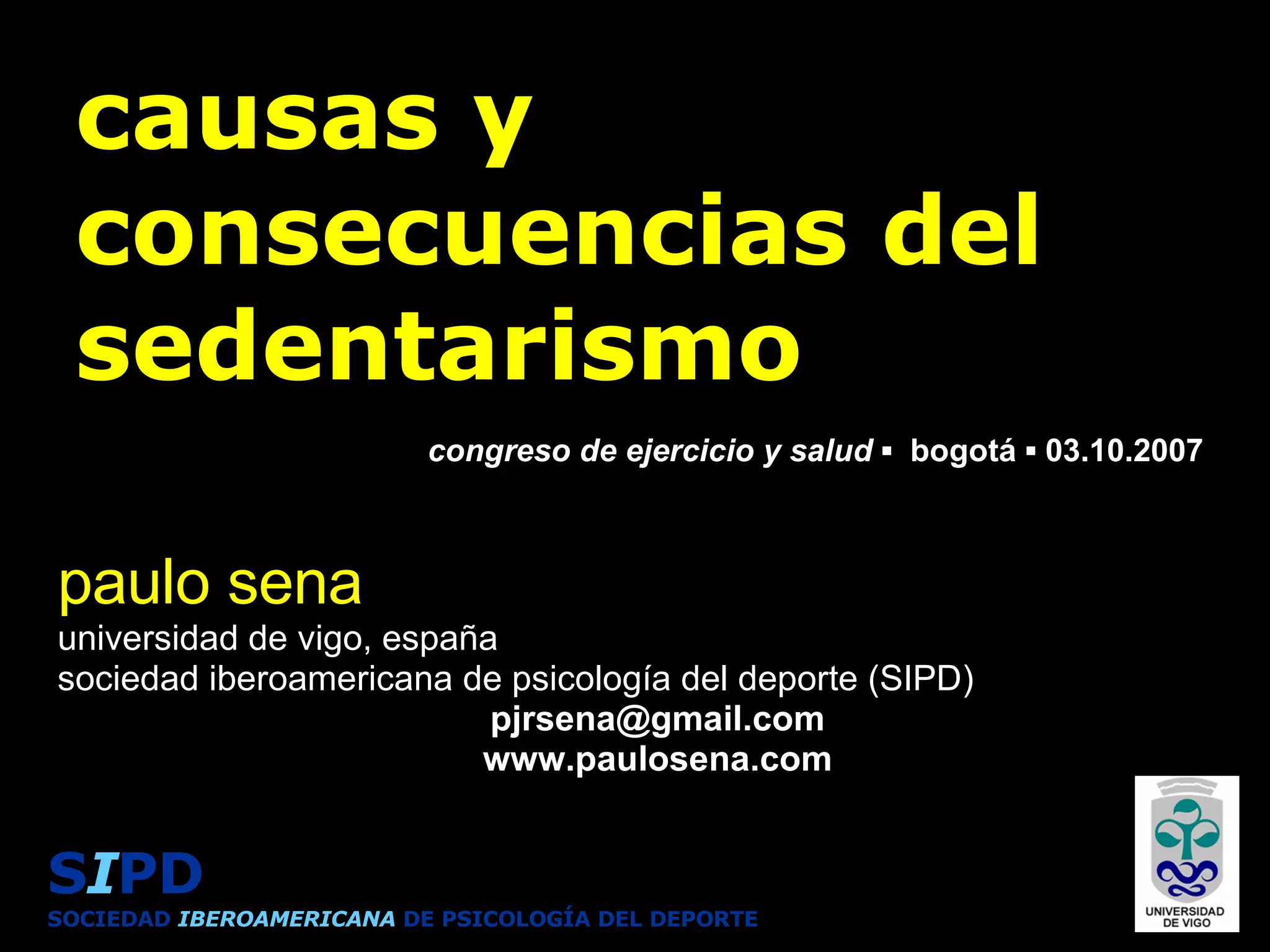 Las causas y consecuencias del sedentarismo (Salud mental) | PPT