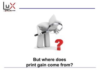 But where does
print gain come from?
 