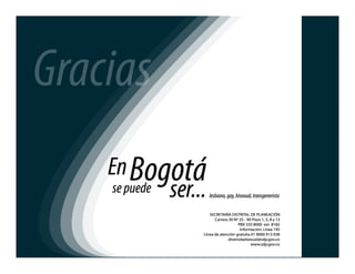 Bogotá positiva rendición de cuentas