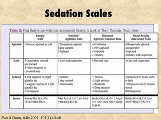 Sedation Scales Pun & Dunn, AJN 2007; 107(7):40-48 