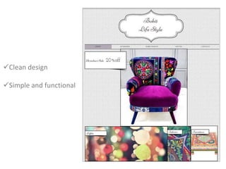 Clean design
Simple and functional
 