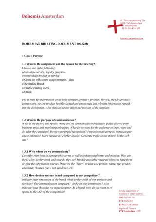 Bohemian Briefing Document #00328b English