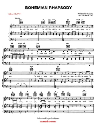 SECTION 1
1
Bohemian Rhapsody - Queen
cursopiniones.com
 