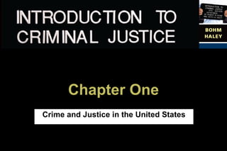1




      Chapter One
Crime and Justice in the United States
 