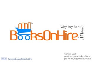 BooksOnHire.in | Why Buy.Rent Instead.