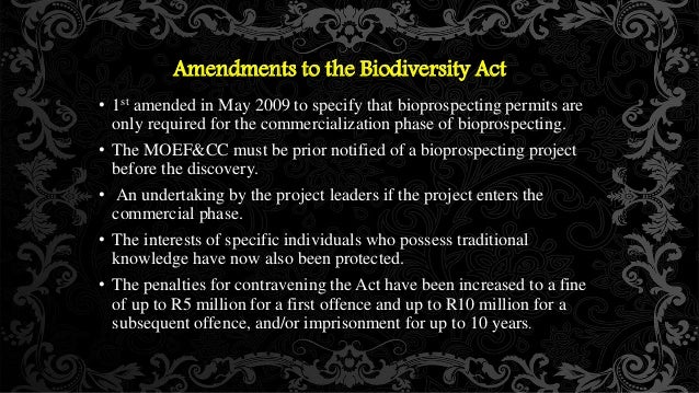 Bio Diversity Act 2002 Presentation