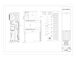 WH
UP
UP
DN
SB
UP
UP
A104
2
A108
1
---
-
35'-5"
10' - 4"
11'-0"
19' - 3"
40' - 1"
1'-61/2"1'-61/2"1'-61/2"1'-61/2"1'-61/2"1'-61/2"
3'-0"
www.autodesk.com/revit
Scale
Date
Drawn By
Checked By
Project Number
As indicated
10/22/20179:20:06PM
A104
Detail Escalier
Bois Expansion
Reno 9760
St-Laurent
Checker
miguel zamarripa
10/04/17
migzam99
No. Description Date
1/8" = 1'-0"
1
Level 1. Section escalier.
1/2" = 1'-0"
2
Level 1. Section escalier
 