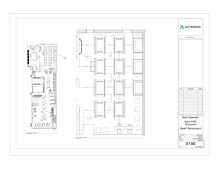 WH
DN
SB
A106
2
3' - 3 1/4" 3' - 3"
3'-11/4"3'-11/4"3'-11/4"
3' - 3"
3' - 3"
3' - 3 1/4"
3' - 3 1/4"
3' - 3 1/4"
3'-11/4"3'-11/4"3'-11/4"3'-31/4"
6' - 3 1/4"
6' - 3 1/4"
6' - 3 1/4"
6' - 3 1/4"
4' - 6"
4' - 11" 4' - 11" 4' - 2 1/2" 0' - 0"
www.autodesk.com/revit
Scale
Date
Drawn By
Checked By
Project Number
As indicated
10/22/20179:20:11PM
A106
Detail Revetement
Bois Expansion
Reno 9760
St-Laurent
Checker
miguel zamarripa
10/04/17
migzam99
No. Description Date
1/8" = 1'-0"
1
Level 1. Section revetement
1/2" = 1'-0"
2
Level 1. Section revetement.
 