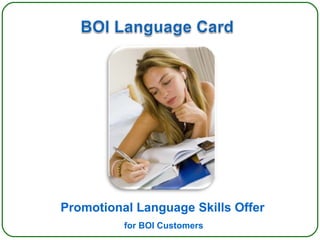 Promotional Language Skills Offer for BOI Customers 
