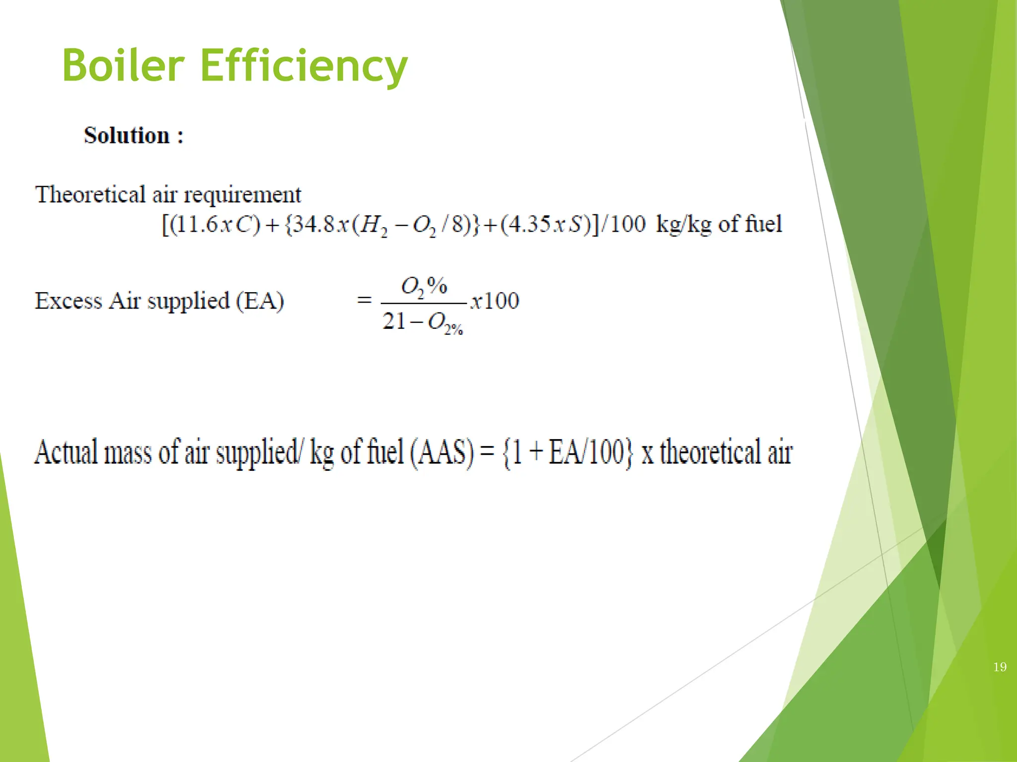 Boiler Efficiency
19
 