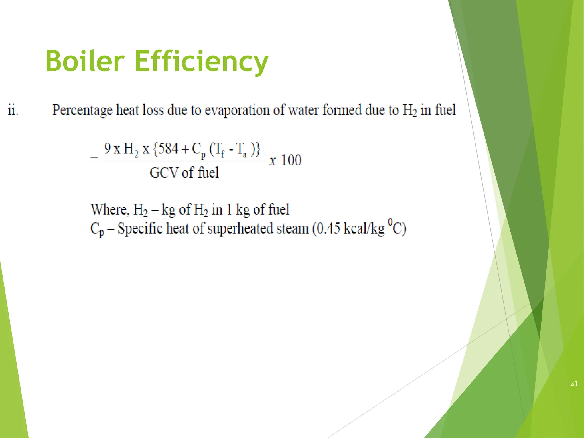 Boiler Efficiency
21
 
