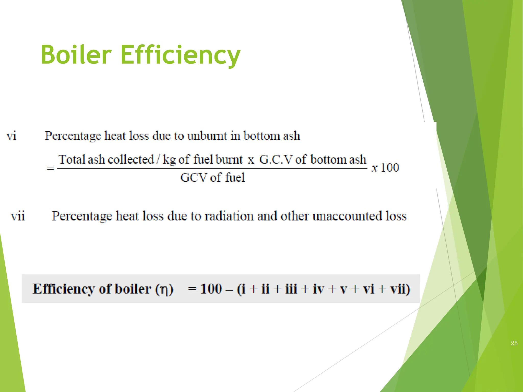 Boiler Efficiency
25
 