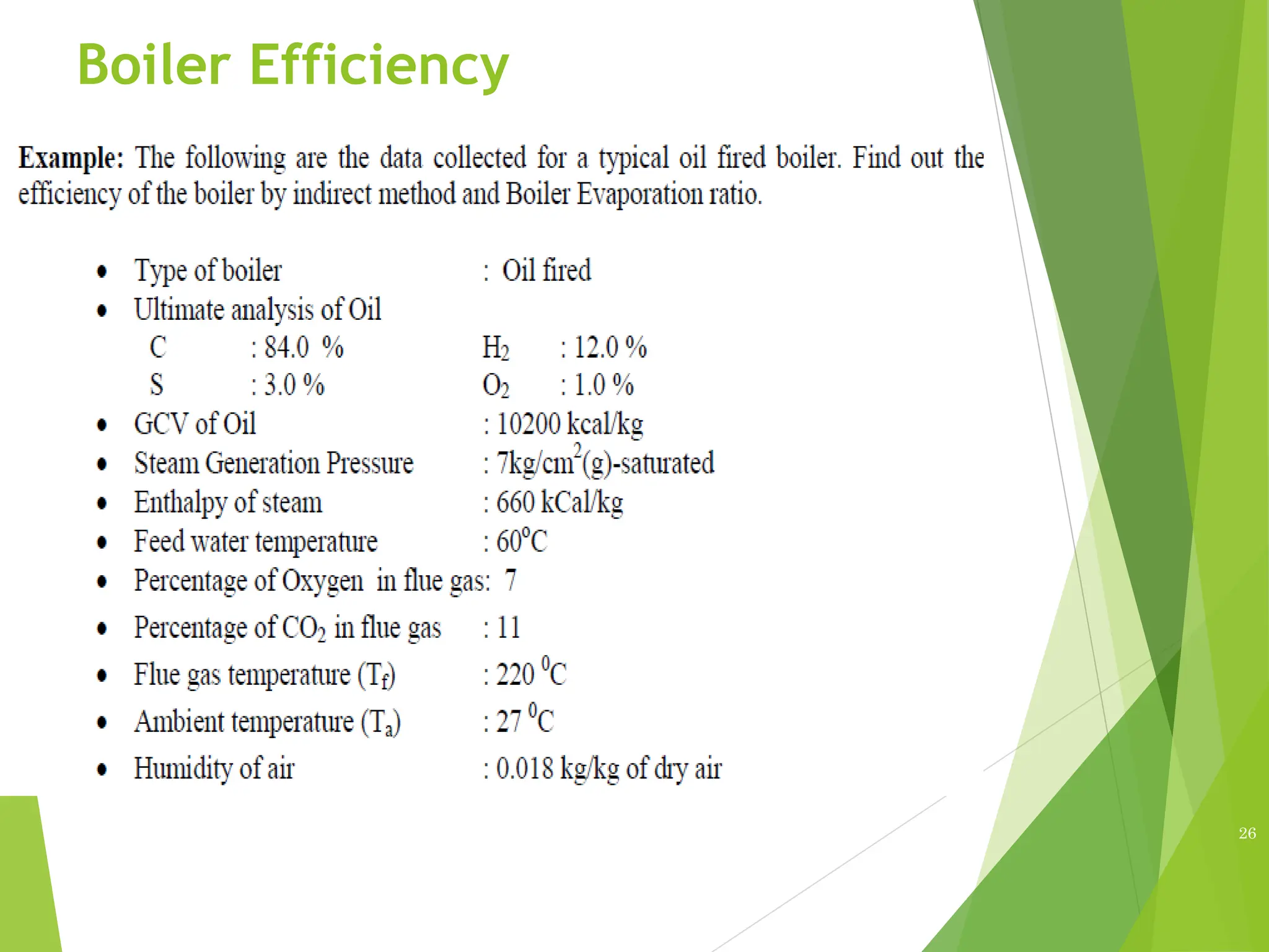 Boiler Efficiency
26
 