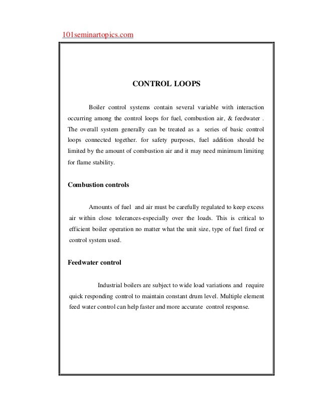 Boiler Instrumentation And Controls