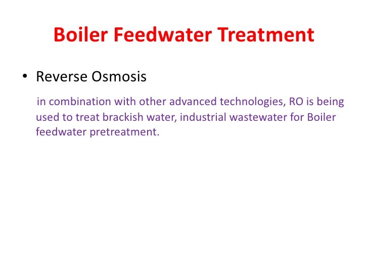 Boiler feedwater