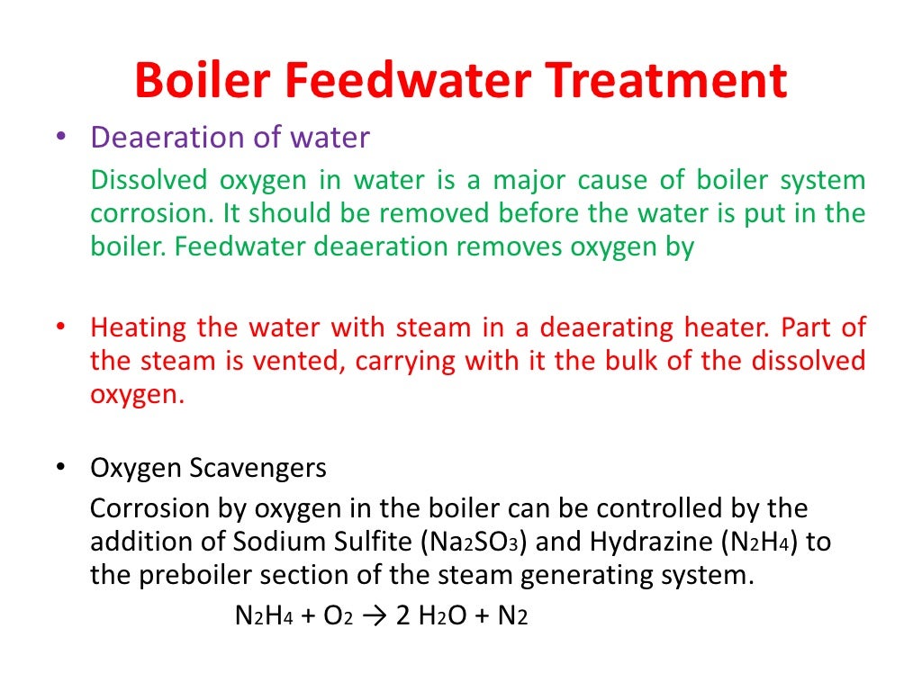 Boiler feedwater