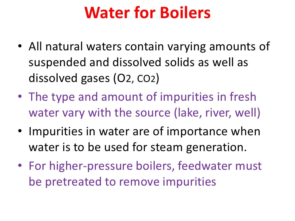 Boiler feedwater