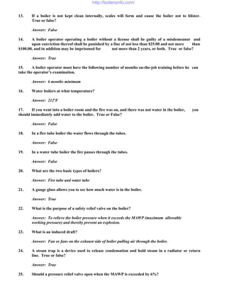 Boiler inspection study guide | PDF