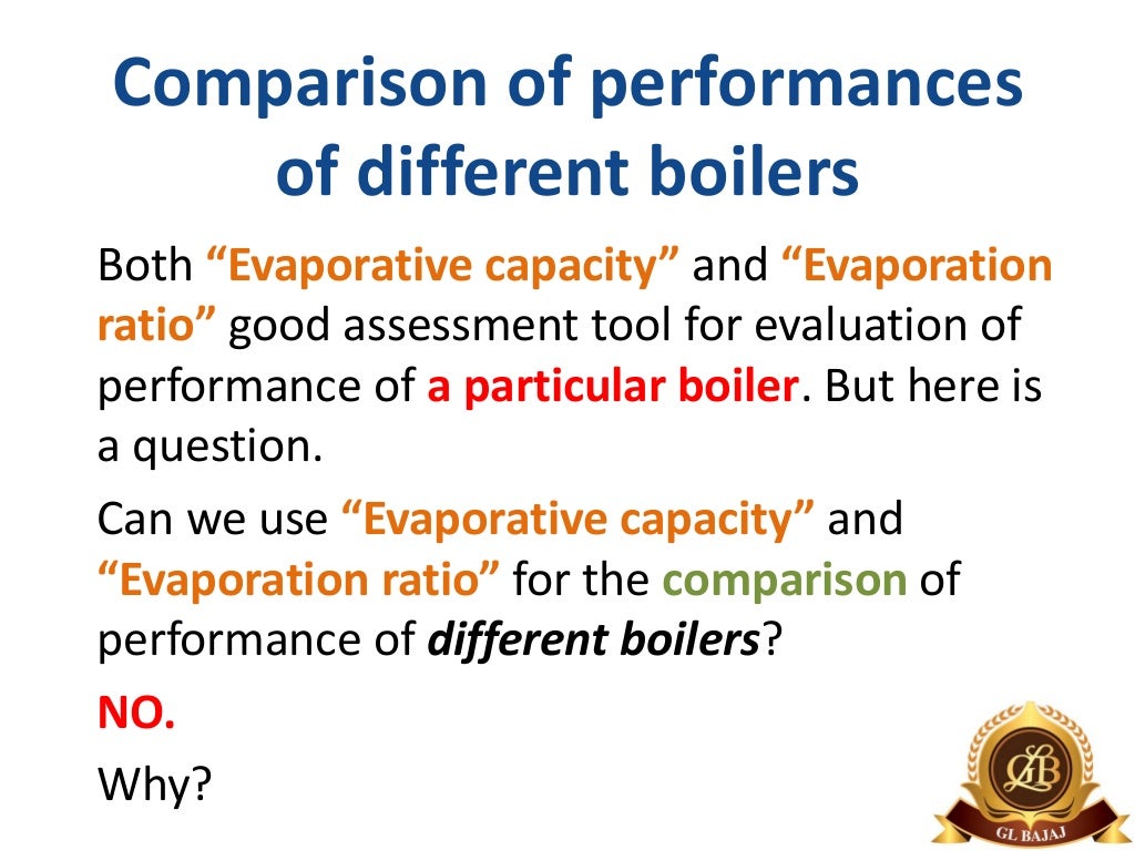 Boiler performance (Part 1) Equivalent evaporation Notes